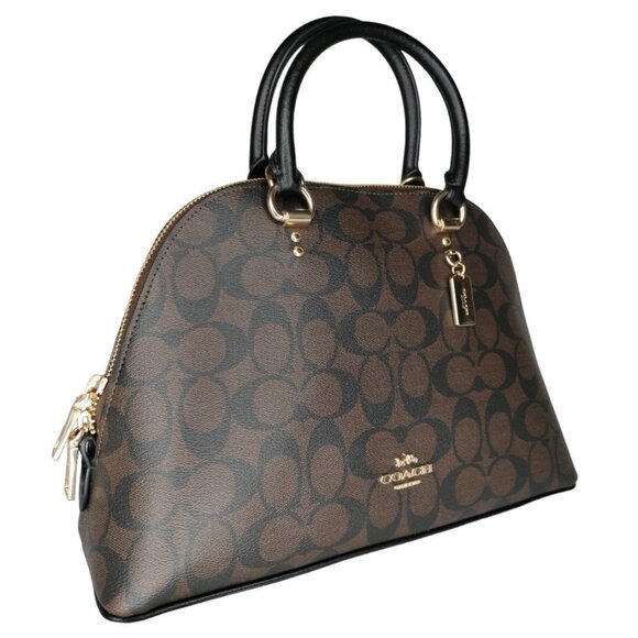 Coach Brown and Black Satchel - Picture 3 of 8